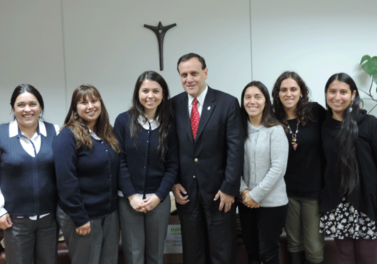 Rector Ignacio Sánchez visitó la Facultad