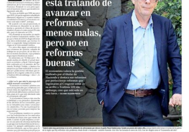 “El ministro Valdés está tratando de avanzar en reformas menos malas, pero no en reformas buenas”